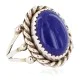 Handmade Navajo .925 Sterling Silver Natural Lapis Native American Ring Size 6 13106-5