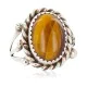 Handmade Navajo .925 Sterling Silver Natural Tigers Eye Native American Ring Size 7 13106-4