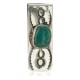 Handmade Navajo Certified Authentic .925 Sterling Silver Natural Turquoise Native American Nickel Money Clip 10533-6 Handmade Navajo Certified Authentic .925 Sterling Silver Natural Turquoise Native American Nickel Money Clip 10533-6