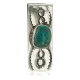 Handmade Navajo .925 Sterling Silver Natural Turquoise Native American Nickel Money Clip 10533-6 Handmade Navajo .925 Sterling Silver Natural Turquoise Native American Nickel Money Clip 10533-6