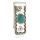 Handmade Navajo .925 Sterling Silver Natural Turquoise Native American Nickel Money Clip 10533-9 Handmade Navajo .925 Sterling Silver Natural Turquoise Native American Nickel Money Clip 10533-9