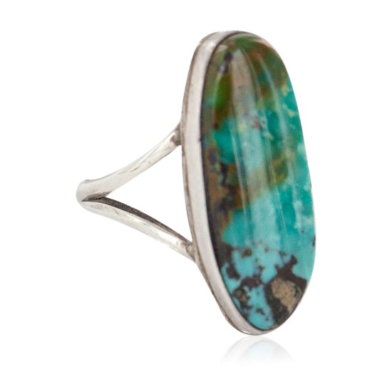 Handmade Navajo Certified Authentic .925 Sterling Silver Signed Natural Turquoise Native American Ring 16827-100 Handmade Navajo Certified Authentic .925 Sterling Silver Signed Natural Turquoise Native American Ring 16827-100
