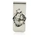 Handmade Navajo Nickel and .925 Sterling Silver Natural White Buffalo Native American Money Clip 11264-4 Handmade Navajo Nickel and .925 Sterling Silver Natural White Buffalo Native American Money Clip 11264-4