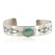 Handmade Navajo Certified Authentic Nickel Natural Turquoise Native American Bracelet 13019-5