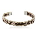 Handmade Navajo Certified Authentic Pure Copper and Brass Native American Bracelet 12958-2