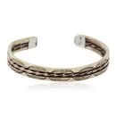 Handmade Navajo Pure Copper and Brass Native American Bracelet 12958-2