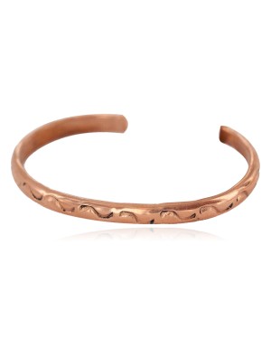 Handmade Navajo Certified Authentic Pure Copper Native American Baby Bracelet 13146-1