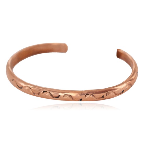 Handmade Navajo Certified Authentic Pure Copper Native American Baby Bracelet 13146-1 Handmade Navajo Certified Authentic Pure Copper Native American Baby Bracelet 13146-1