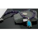 Handmade RARE Certified Authentic Navajo Native .925 Sterling Silver Turquoise and Amethyst Native American Necklace 390574579649
