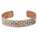 Handmade Navajo Sterling Silver and Copper Bracelet NB151115000908