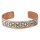 Handmade Sun Certified Authentic Navajo Pure .925 Sterling Silver Copper Native American Bracelet 12809-6