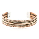 Handmade Sun Certified Authentic Navajo Pure Copper and Brass Native American Bracelet 12845-2