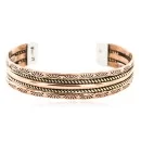 Handmade Sun Navajo Pure Copper and Brass Native American Bracelet 12845-2