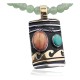 Handmade Wave Certified Authentic Navajo .925 Sterling Silver 12kt Gold Filled Turquoise Native American Necklace 390587164740