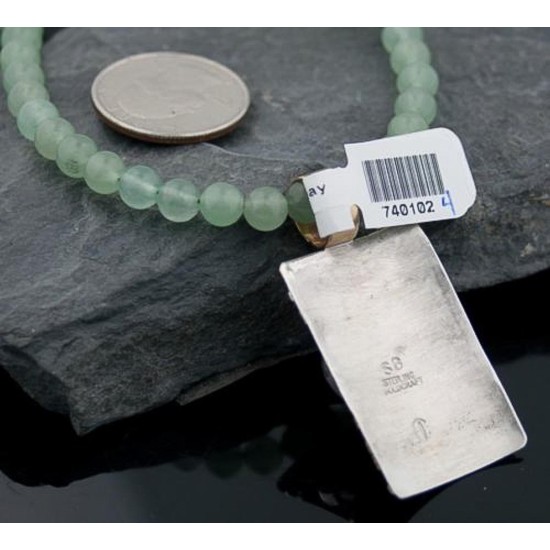 Handmade Wave Certified Authentic Navajo .925 Sterling Silver 12kt Gold Filled Turquoise Native American Necklace 390587164740