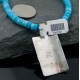 Handmade Wave Certified Authentic Navajo .925 Sterling Silver and 12kt Gold Filled Natural Turquoise Native American Necklace 390589037477