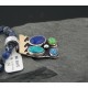 Handmade Wave Certified Authentic Navajo Native .925 Sterling Silver 12kt Gold Filled Turquoise and LAPIS Native American Necklace 370787971060