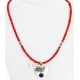 12kt Gold Filled and .925 Sterling Silver HANDMADE Certified Authentic BEGAY Navajo Turquoise and Coral Native American Necklace 390890158937