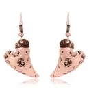 HEART KOKOPELI Navajo Handstamped Handmade Copper Native American Earrings 390817530760