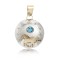 Horse 12kt Gold Filled and .925 Sterling Silver Certified Authentic Handmade Delicate Navajo Native American Natural Turquoise Pendant 17043-9