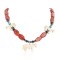 Horse Certified Authentic Navajo .925 Sterling Silver Bone Natural Turquoise Coral Hematite Native American Necklace 17090