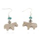 Horse Certified Authentic Navajo .925 Sterling Silver Hooks Natural Turquoise and Jasper Native American Dangle Earrings 97002-10
