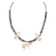 Horse Certified Authentic Navajo .925 Sterling Silver Natural Graduated Melon Shell Turquoise Bone Native American Necklace 750188-2