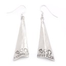 Horse Head Heart Horseshoe .925 Starling Silver Certified Authentic Handmade Navajo Native American Earrings  27265-5