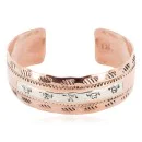 Horse Navajo .925 Sterling Silver Handmade Native American Pure Copper Bracelet 13055-1