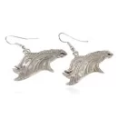 Horse Navajo Handmade .925 Sterling Silver Native American Dangle Earrings 97010