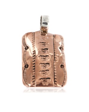 Horse Navajo Handmade Certified Authentic Pure Copper Native American Pendant 17055-1