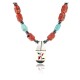 Inlaid Bird Certified Authentic Navajo .925 Sterling Silver Jasper Turquoise Native American Necklace 750114-4