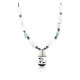 Inlaid Bird Certified Authentic Navajo .925 Sterling Silver WHITE Turquoise Turquoise Native American Necklace 390886333413