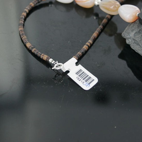 Inlaid Certified Authentic Navajo .925 Sterling Silver Carnelian and Turquoise Native American Necklace 15213-20-0