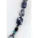 Inlaid Certified Authentic Navajo .925 Sterling Silver LAPIS and Turquoise Native American Necklace 25208