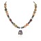 Inlaid Certified Authentic Navajo .925 Sterling Silver Turquoise Coral Jasper Hematite Native American Necklace 750181-1