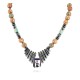 Inlaid Certified Authentic Navajo .925 Sterling Silver Turquoise Jasper Hematite Native American Necklace 750181-2