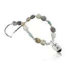 Inlaid Navajo .925 Sterling Silver Agate Turquoise Native American Necklace 15422-50