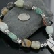 InlaidCertified Authentic Navajo .925 Sterling Silver Agate Turquoise Native American Necklace 15422-50 InlaidCertified Authentic Navajo .925 Sterling Silver Agate Turquoise Native American Necklace 15422-50
