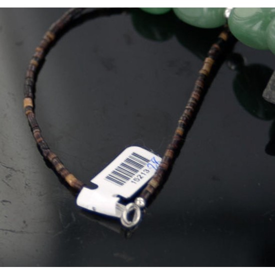 InlaidCertified Authentic Navajo .925 Sterling Silver Jade and Turquoise Native American Necklace 390659806467