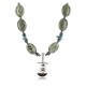 InlaidCertified Authentic Navajo .925 Sterling Silver Jasper Turquoise Native American Necklace 15880-1