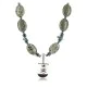 Inlaid Navajo .925 Sterling Silver Jasper Turquoise Native American Necklace 15880-1