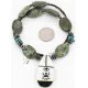 Inlaid Navajo .925 Sterling Silver Jasper Turquoise Native American Necklace 15880-1