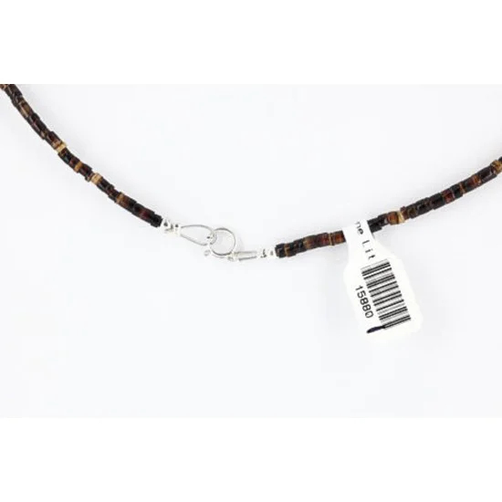 Inlaid Navajo .925 Sterling Silver Jasper Turquoise Native American Necklace 15880-1