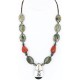 InlaidCertified Authentic Navajo .925 Sterling Silver Jasper Turquoise Native American Necklace 15880-2