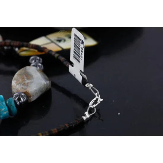 Inlaid Navajo .925 Sterling Silver Jasper Turquoise Native American Necklace 370983423253 Inlaid Navajo .925 Sterling Silver Jasper Turquoise Native American Necklace 370983423253