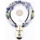 InlaidCertified Authentic Navajo .925 Sterling Silver Lapis Turquoise Native American Necklace 371033899518