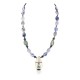 InlaidCertified Authentic Navajo .925 Sterling Silver Lapis Turquoise Native American Necklace 371033899518