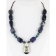 InlaidCertified Authentic Navajo .925 Sterling Silver LAPIS Turquoise Native American Necklace 371068469412
