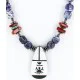 Inlaid Navajo .925 Sterling Silver LAPIS Turquoise Native American Necklace 750116-11 Inlaid Navajo .925 Sterling Silver LAPIS Turquoise Native American Necklace 750116-11